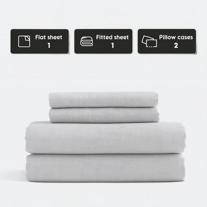 Stone-Washed French Flax Linen Sheet Set