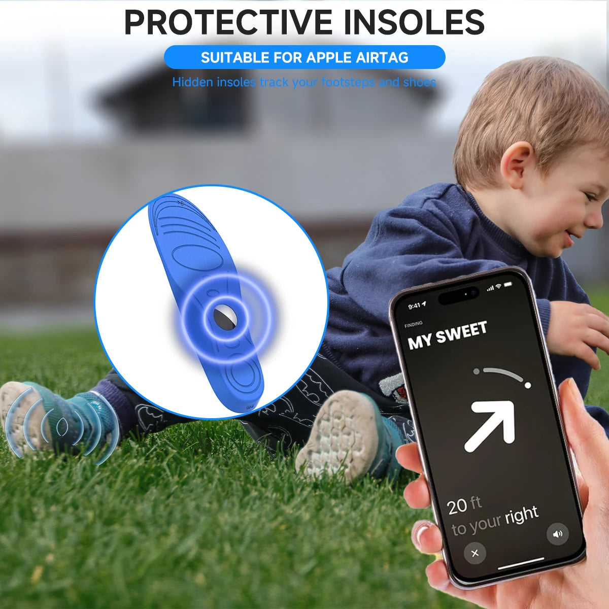 AirTag Insole for Kids & Seniors