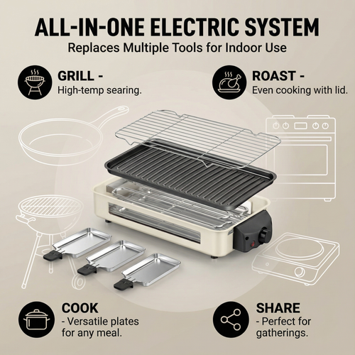 Korean Nonstick Indoor Smokeless Grill