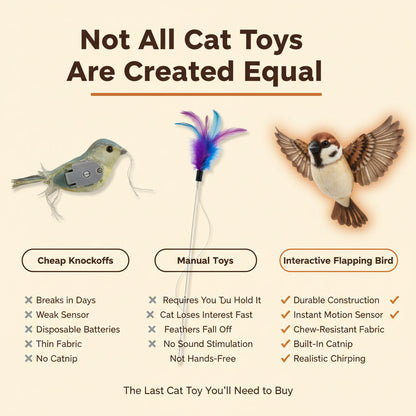 Interactive Flapping Bird Cat Toy
