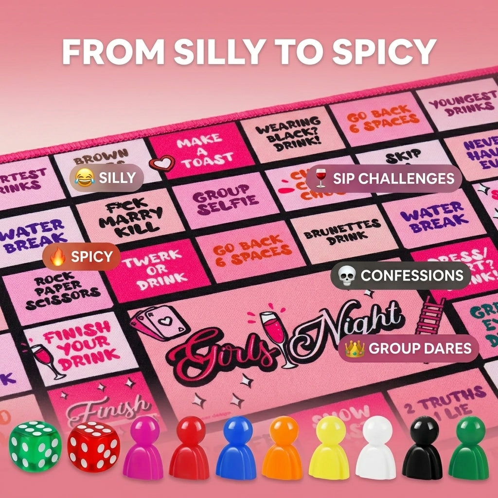Girls Night Drinking Game Board