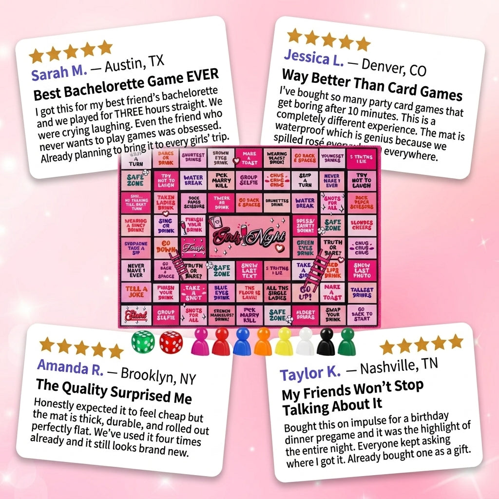 Girls Night Drinking Game Board