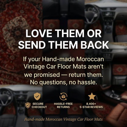 Hand-made Moroccan Vintage Car Floor Mats