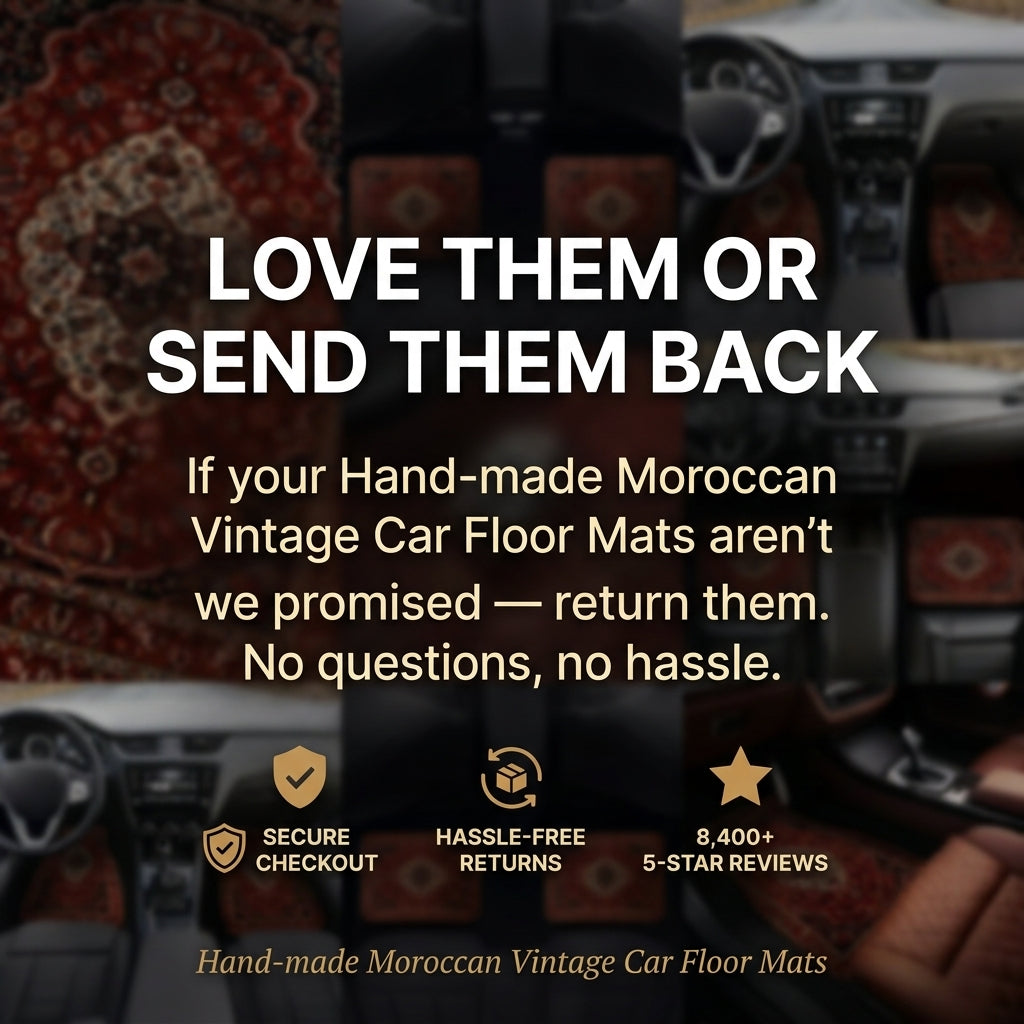 Hand-made Moroccan Vintage Car Floor Mats