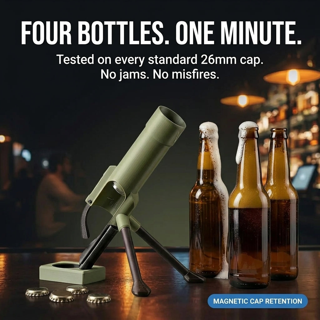 Mortar Style Beer Bottle Opener