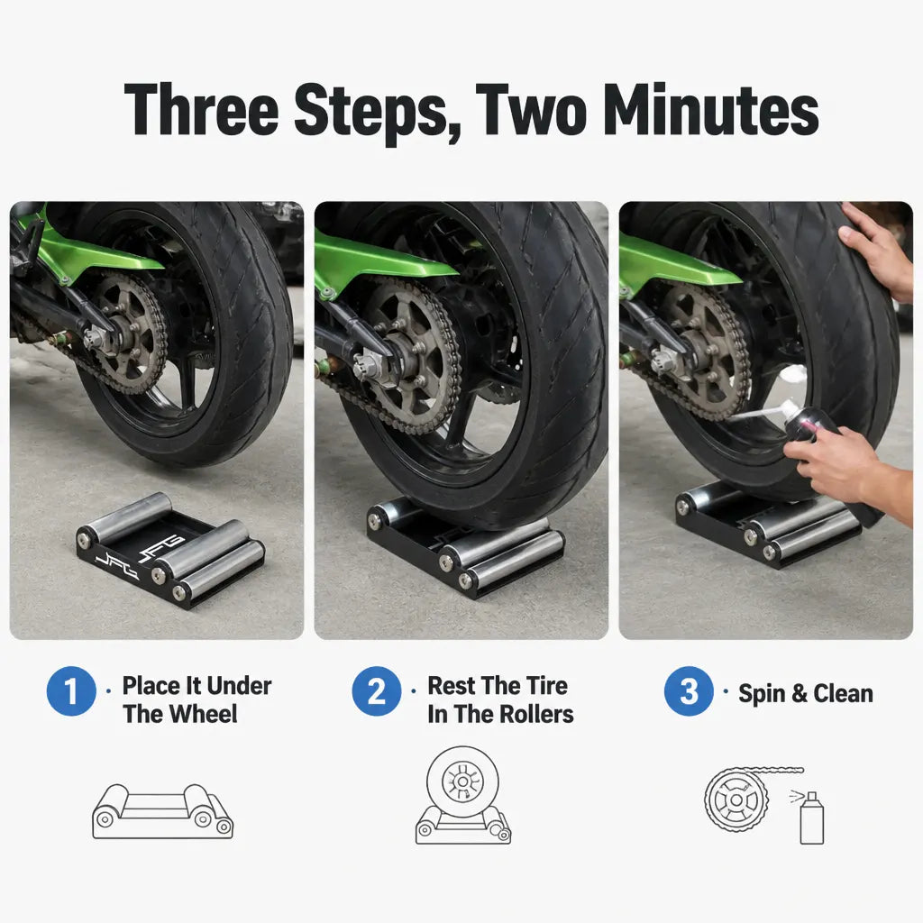 Ventra™ Motorcycle Wheel Cleaning Bracket